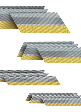 15 Gauge DA Angled Finish Nails, 34-Degree, 1200-Pack (2-1/2 inch, 2 inch, 1-1/2 inch, 1-1/4 inch 300 Per Sizes), Galvanized Assorted Size Project Pack, for Pneumatic, Electric Angled Finish Nailer Gun