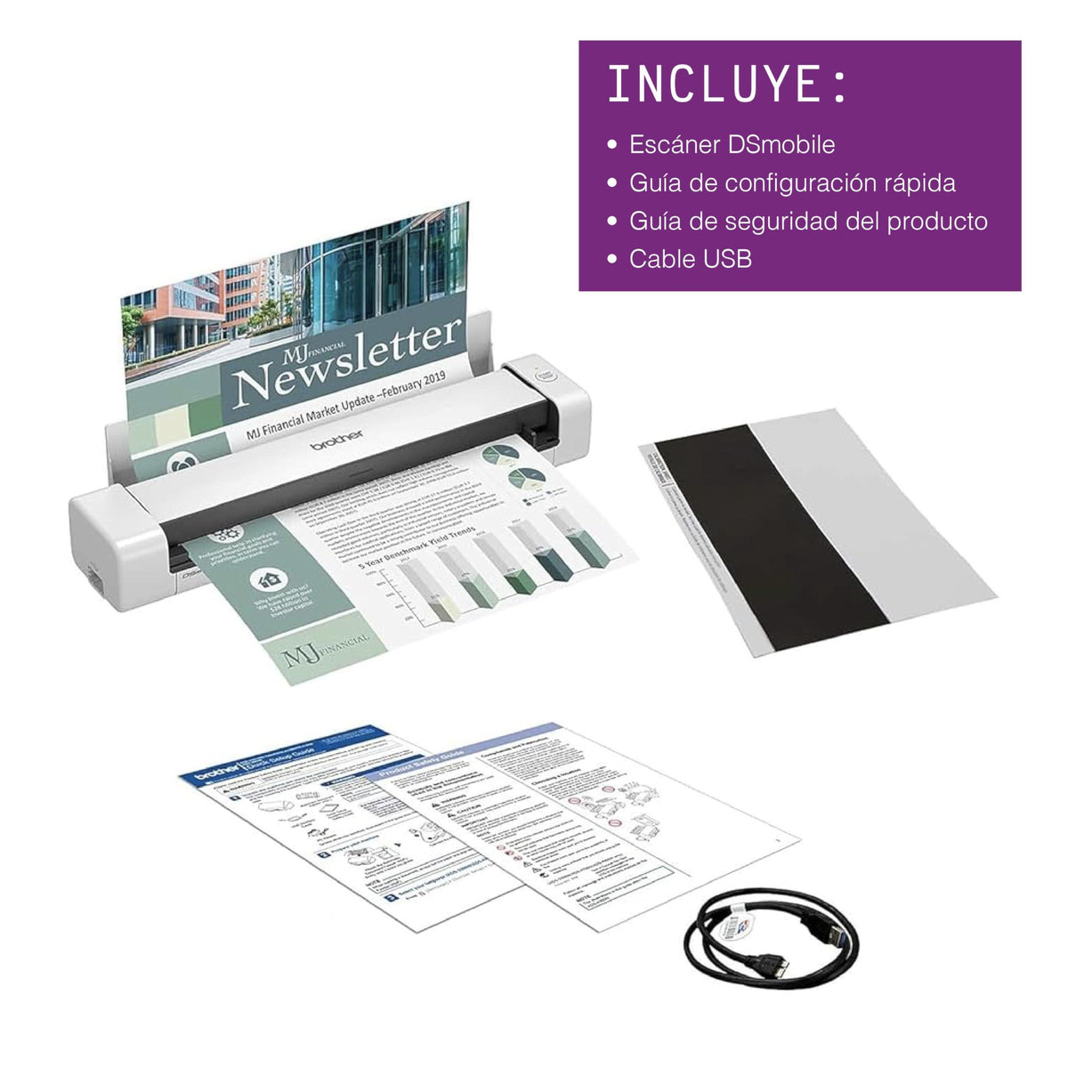 Brother DS-740D Duplex Compact Mobile Document Scanner