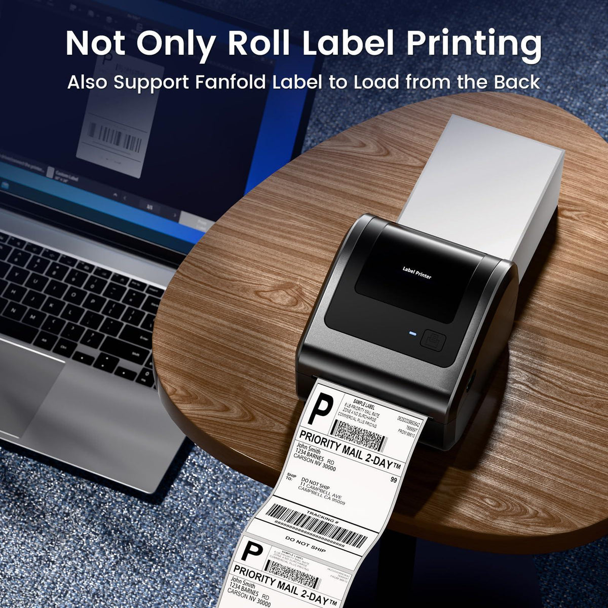 Omezizy Bluetooth Shipping Label Printer 4x6 - D450BT Thermal Label Printer for Shipping Packages, Small Business, Home, Office, Compatible with Amazon, Ebay, Etsy, USPS