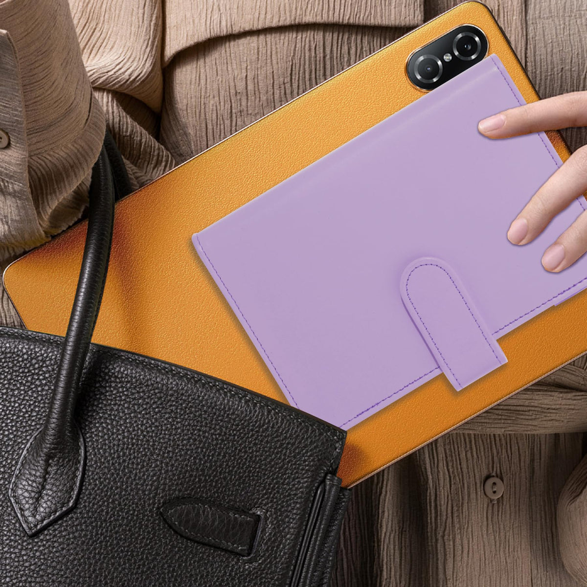 NICOOTHBudget Binder Cash Envelopes A6 Money Saving Binder with Zipper envelopes (Purple)