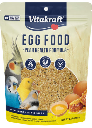 Vitakraft VitaSmart Egg Food for Birds - Daily Supplement for Parrots, Parakeets, Cockatiels, and Canaries - Bird Calcium Supplement 1.1 Pound (Pack of 1)