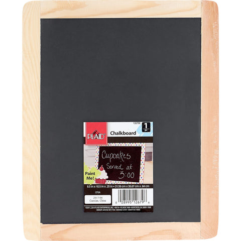 Plaid Double Sided Framed Chalkboard, 8.5 inchX10.5 inch, 1 Pack