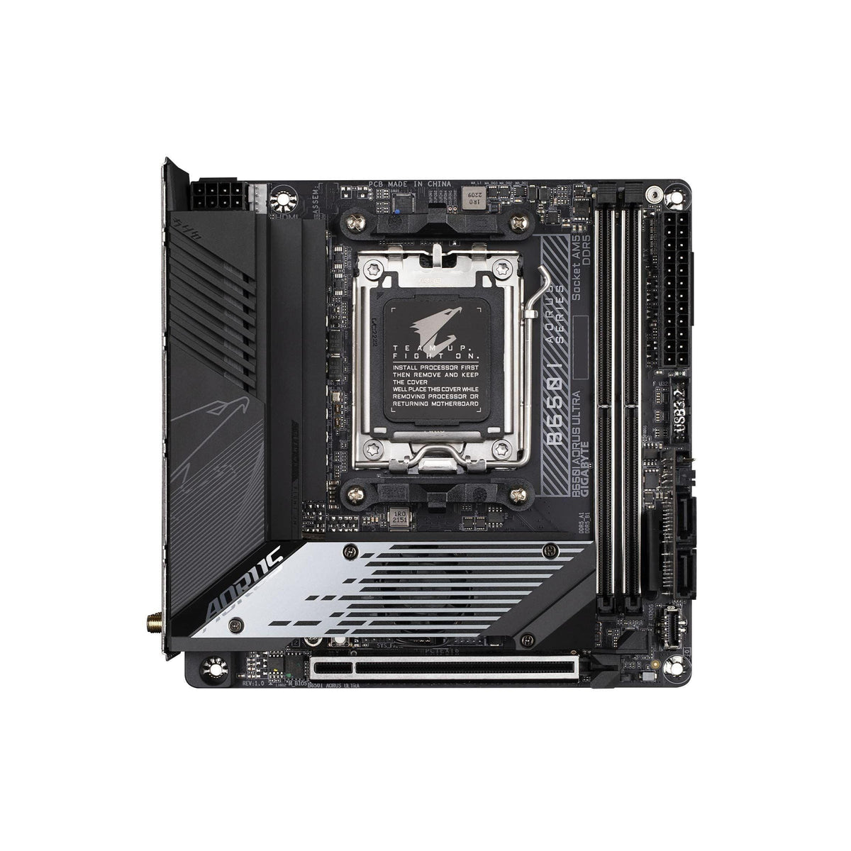 GIGABYTE B650I AORUS Ultra mATX Motherboard 2X DDR5~64GB,1x PCIe x16, 3X M.2, 4X SATA 6, 4X USB 3.2, 1x USB-C, 2X USB 2.0