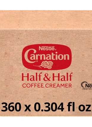 Nestle Carnation Coffee Creamer Half and Half, Made with Real Dairy, 0.304 fl oz Tubs (Pack of 360)