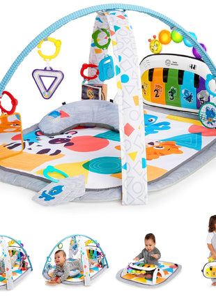 Baby Einstein 4-in-1 Kickin' Tunes Music and Language Play Gym and Piano Tummy Time Activity Mat