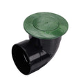 NDS 422G Pop-Up Drainage Emitter with Elbow fits 4-Inch Sewer and Drain Pipe, Works with Drainage Systems Including Catch Basins, Green