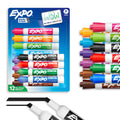 EXPO Dry Erase Markers, Low Odor Ink, Assorted Colors, Chisel Tip, 12 Count - Easily Erases, Vibrant Ink, Ideal for Classroom, Back to School Supplies, Teachers, Office, Whiteboard & Home