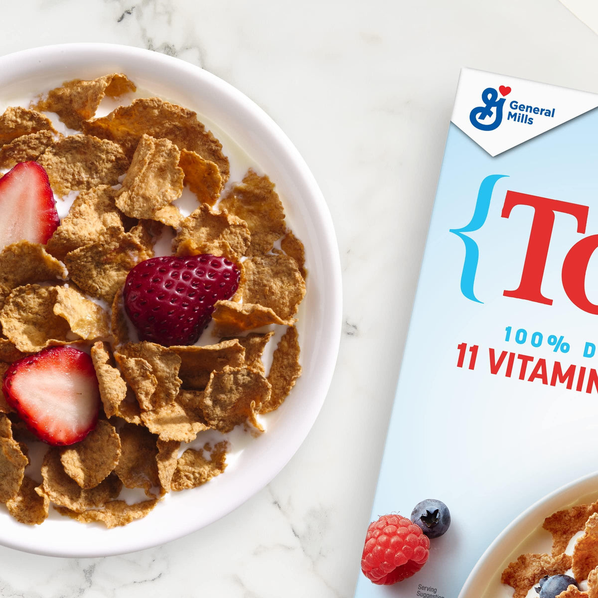 Total Breakfast Cereal, 100% Daily Value of 11 Vitamins and Minerals, Whole Grain Cereal, 16 oz