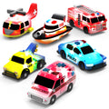 Tub Works搴?Emergency閳?Cars Light Up Bath Toys, 6 Pack | Water-Activated Light Up Toys Flash & Change Color | Soft, Squeezable Baby & Toddler Bath Toys | Sensory Toys with Bath Lights for Kids Bath