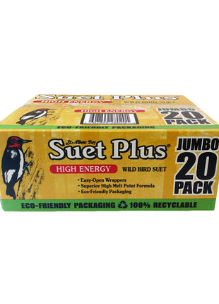 ST. ALBANS BAY SUET PLUS High Energy Suet Cakes, 20 Pack of 11 oz. Suet Cakes for Wild Birds