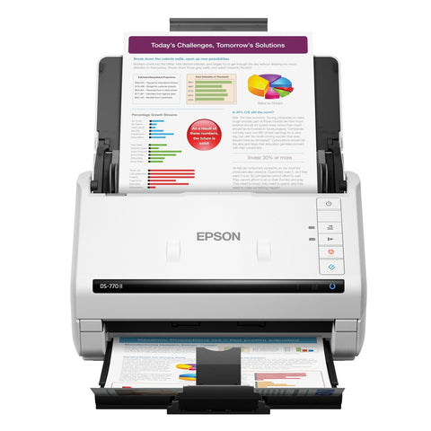 Epson DS-770 II Color Duplex Document Scanner for PC and Mac, with 100-page Auto Document Feeder (ADF), Twain and ISIS Drivers