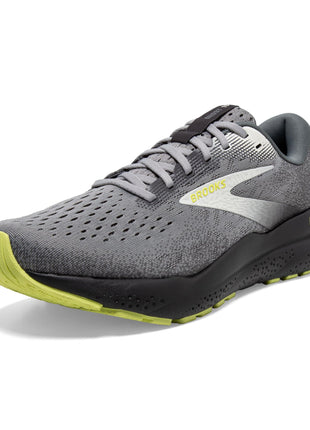 Brooks Men’s Ghost 16 Neutral Running Shoe - Primer/Grey/Lime - 10.5 Medium