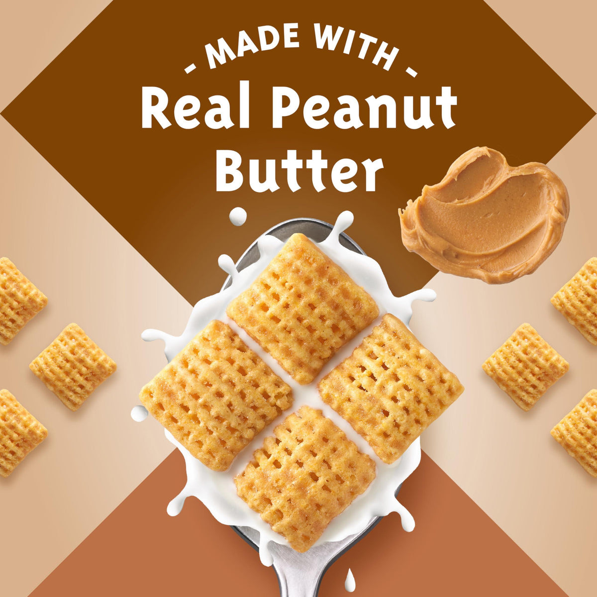 Peanut Butter Chex Cereal, Gluten Free Breakfast Cereal, Made with Whole Grain, 12.2 oz