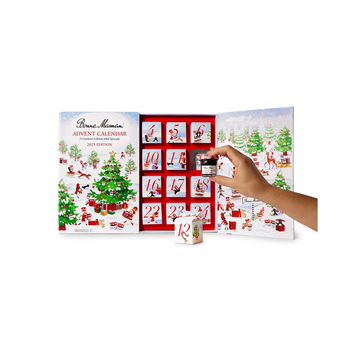 Bonne Maman 2025 Limited Run Edition Advent Calendar, 24 Mini Spreads