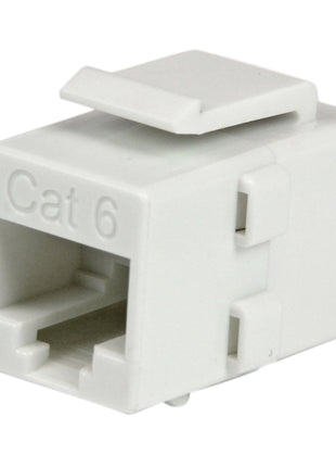 StarTech.com White Cat 6 RJ45 Keystone Jack Network Coupler F/F - RJ45 Coupler - Cat6 Coupler - F/F Cat6 Keystone Jack White Modular (C6KEYCOUPLWH)