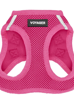 Best Pet Supplies Voyager Step-in Air Harness - All Weather Mesh, Reflective, No Pull Harness for Dogs, Cats - Secure with Hook & Loop Fastener, Buckle, Double D-Rings - Fuchsia, S