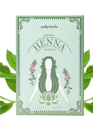 Ashpveda Organic Henna Powder Hair Colour - Triple Refined, Sun Dried, Natural & Herbal Premium Henna Powder with Shikakai and Bhringraj | No Ammonia, No Chemical | Nourishes Hair and Scalp (100 gm)