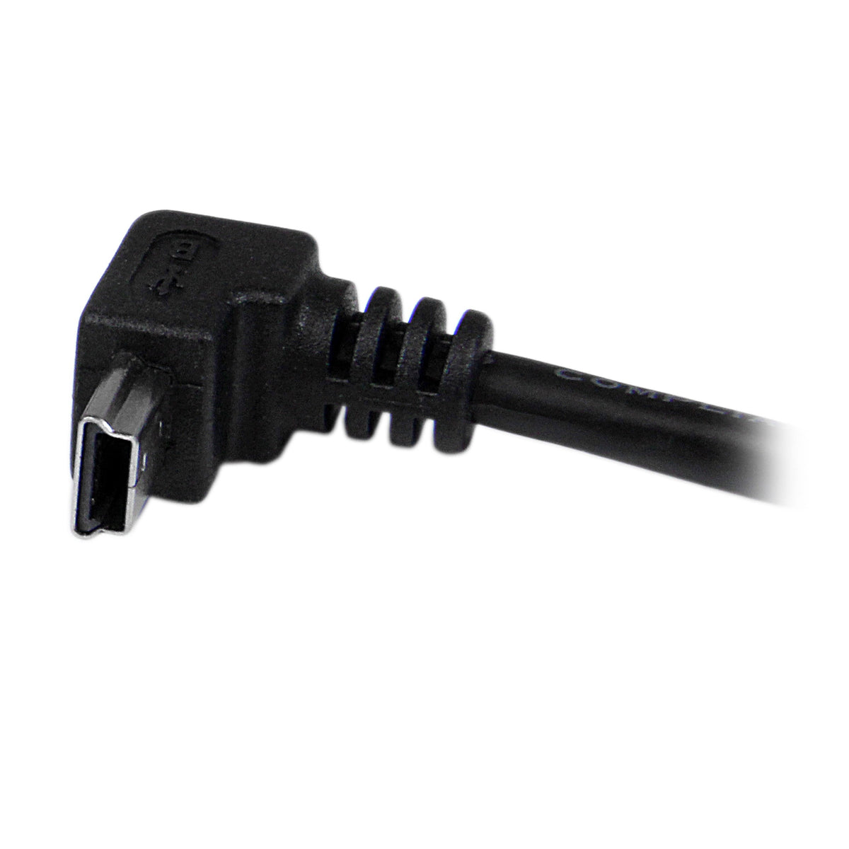 StarTech.com Down Angle Mini USB Cable - 2m - Black - USB A to Mini USB B - USB to Mini USB Cable - Mini USB Charger - USB A to Mini B (USBAMB2MD)
