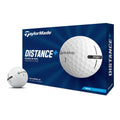 TaylorMade Distance+ Golf Balls, High-Velocity Performance, React Speed Core, Extended Flight Dimple Pattern, 12 Count, White