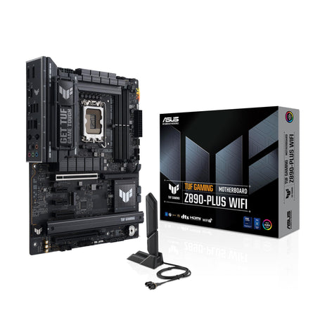 ASUS TUF Gaming Z890-PLUS WiFi Z890 LGA 1851 ATX Motherboard, Intel® CoreTM Ultra Series 2 Ready, Advanced AI PC-Ready, 16+1+2+1 Stages, DDR5, PCIe® 5.0, ThunderboltTM 4 Type-C®, 4X M.2, Wi-Fi 7, 2.5Gb