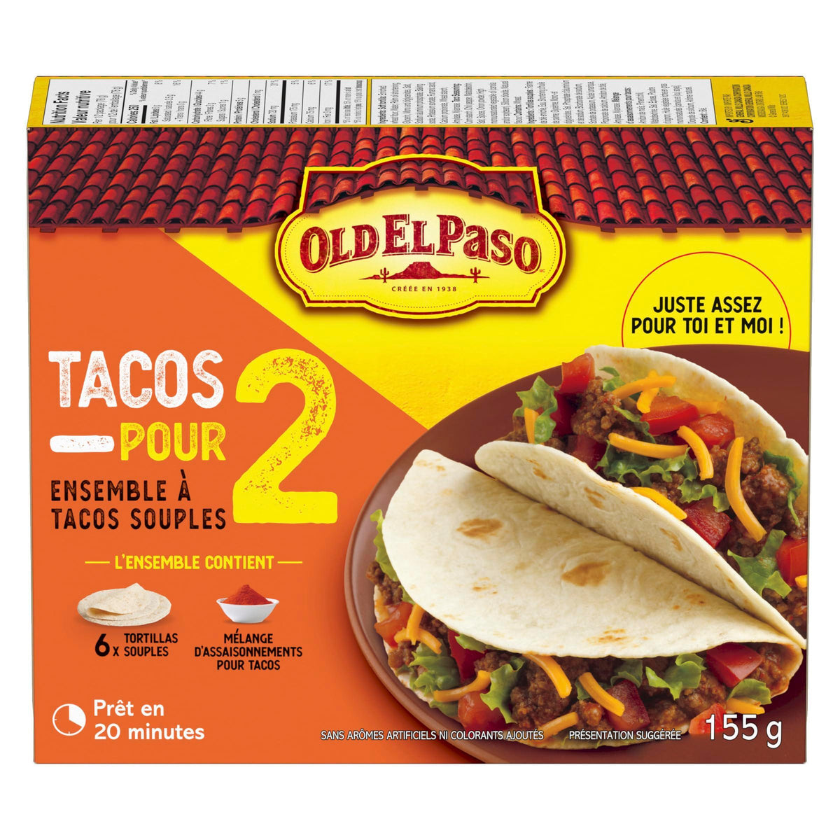 Old El Paso Tacos For Two Hard Taco Dinner Kit, 155g/5.5 oz., {Imported from Canada}
