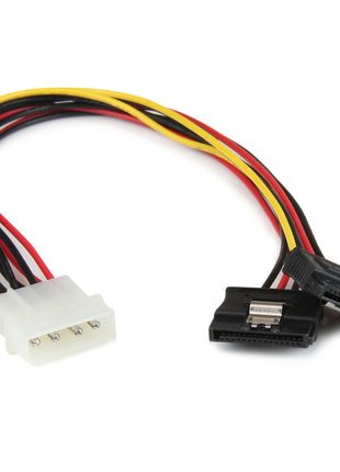 StarTech.com 12in LP4 to 2x Latching SATA Power Y Cable Splitter Adapter - 4 Pin LP4 to Dual SATA Y Splitter (PYO2LP4LSATA)