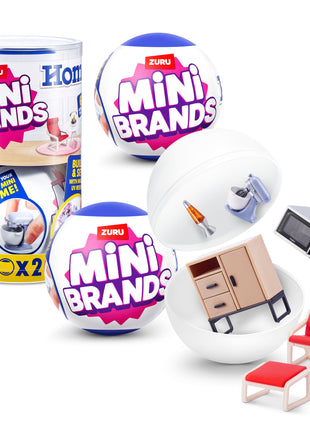 Mini Brands Home Capsule (2 Pack) by ZURU, Surprise Home with Collectible Minis, Blind Packaging, Home Themed Collectibles