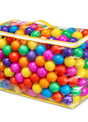 Hovenlay Ball Pit Balls Phthalate Free BPA Free Crush Proof Plastic - 7 Bright Colors in Reusable Play Toys for Kids with Storage Bag | Phthalate Free, BPA Free, Crush Proof Play Toys, Reusable Storage Bag