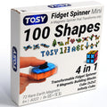 TOSY Magnet Fidget Spinner Glow - 16 Blocks, 3in1 Toy: Transformable Fidget Spinner, Infinity/Puzzle Cube, Easter Basket Stuffers Gift for Kids/Adults, Glowing STEM Sensory Stress Relief, 2-Pack