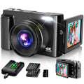 4K Digital Camera for Photography Autofocus, 2024 Latest 48MP Vlogging Camera for YouTube with SD Card, 2 Batteries, 3