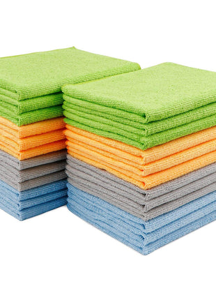 AIDEA Microfiber Cleaning Cloth 24 Pack, Microfiber Towels for Cars, Soft & Absorbent Cleaning Rags, Premium Lint Free Shop Towels for House, Kitchen, Car, 12inx16in
