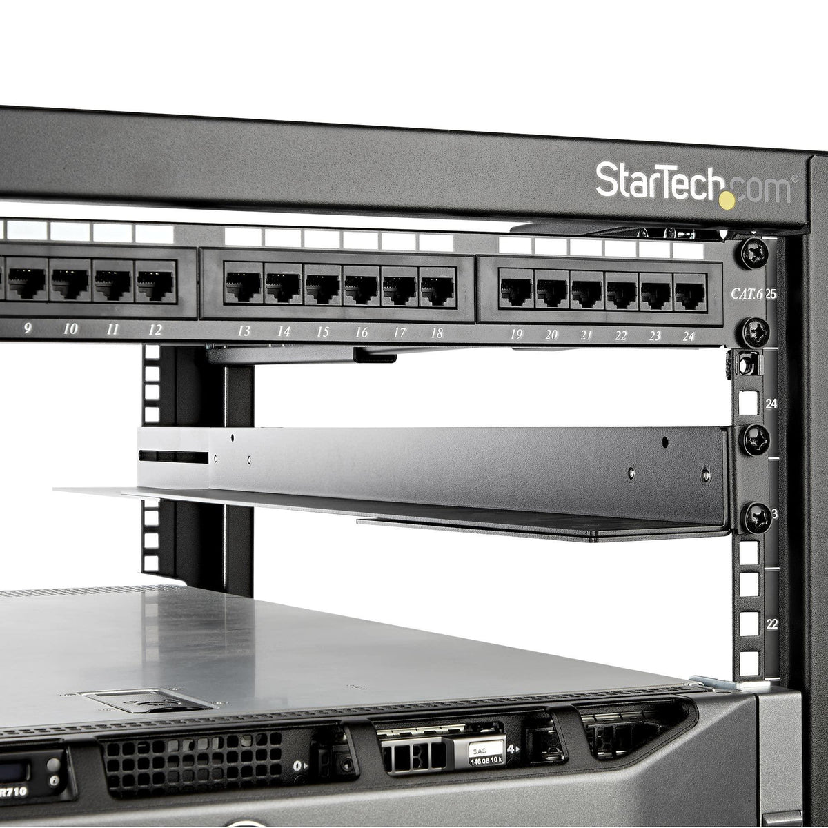 StarTech UNIRAILS1UB 1U 19-Inch Server Rack Rails 24-36-Inch Adjustable Depth/Universal 4 Post Network/Server/UPS Equipment Mounting Rack Mount Rail Kit