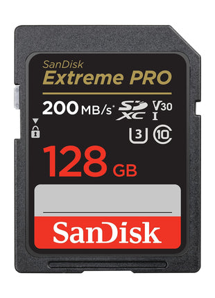 SANDISK 128GB Extreme PRO SDXC UHS-I Memory Card - C10, U3, V30, 4K UHD, SD Card - SDSDXXD-128G-GN4IN | UHS-I, V30, U3, Class 10, 4K video