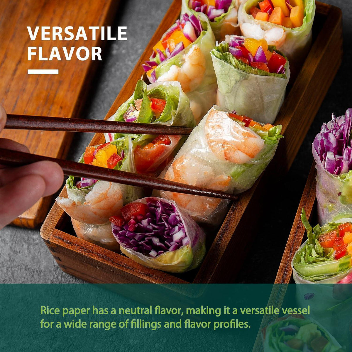 Soeos Rice Paper, White Rice Paper Wrappers, 1 Pack, 34 Sheets-Fresh Spring Roll Wrappers & Dumplings, Non-GMO, Gluten-Free, Low Carb, Vietnamese Rice Wraps (Round, 22cm)