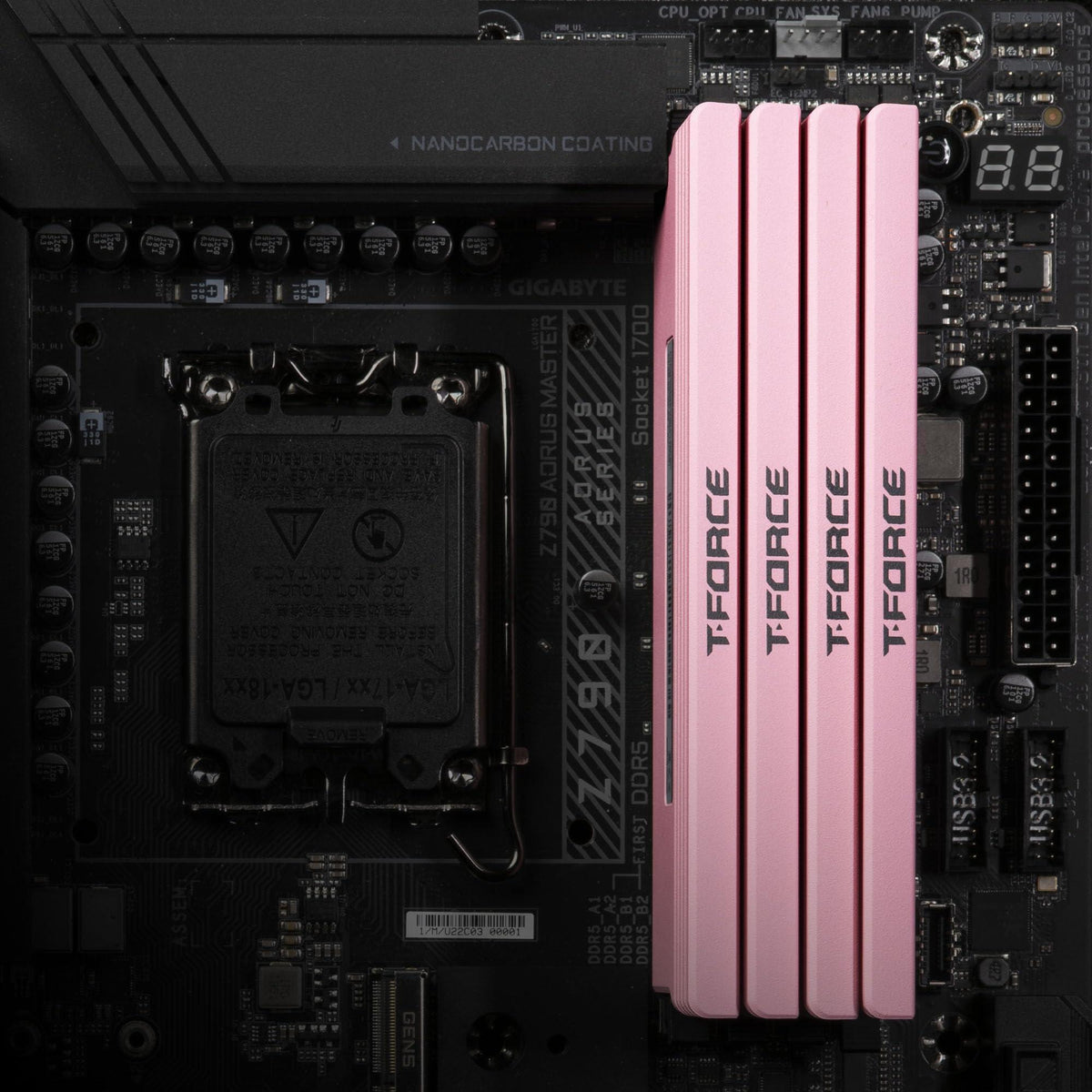 TEAMGROUP T-Force XTREEM DDR5 Ram 32GB (2x16GB) 7600MHz PC5-60800 CL36 A-DIE Desktop Memory Module Ram for 600 700 Series Chipset XMP 3.0 Ready Pink FFPD532G7600HC36FDC01
