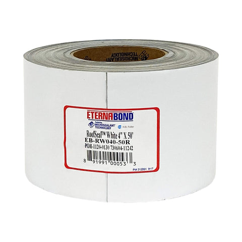 EternaBond RoofSeal White 4 inch x50' MicroSealant UV Stable RV Roof Seal Repair Tape | 35 mil Total Thickness - EB-RW040-50R - One-Step Durable, Waterproof and Airtight Sealant