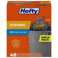 Hefty Strong Extra Large Trash Bags, Black, 33 Gallon, 48 Count
