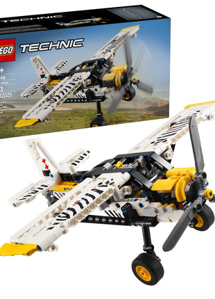 LEGO Technic Bush Plane Toy - Buildable Airplane Toy for Kids, Boys and Girls, Ages 8+ - Model Airplane Gift with Spinning Propeller, 4-Cylinder Piston Engine, and More - 42198