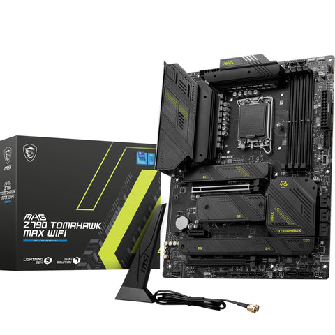 MSI MAG Z790 Tomahawk MAX WiFi Gaming Motherboard (Supports 12th/13th/14th Gen Intel Processors, LGA 1700, DDR5, PCIe 5.0, M.2, SATA 6G, 2.5Gbps LAN, USB 3.2 Gen2, Wi-Fi 7, Bluetooth 5.4, ATX)