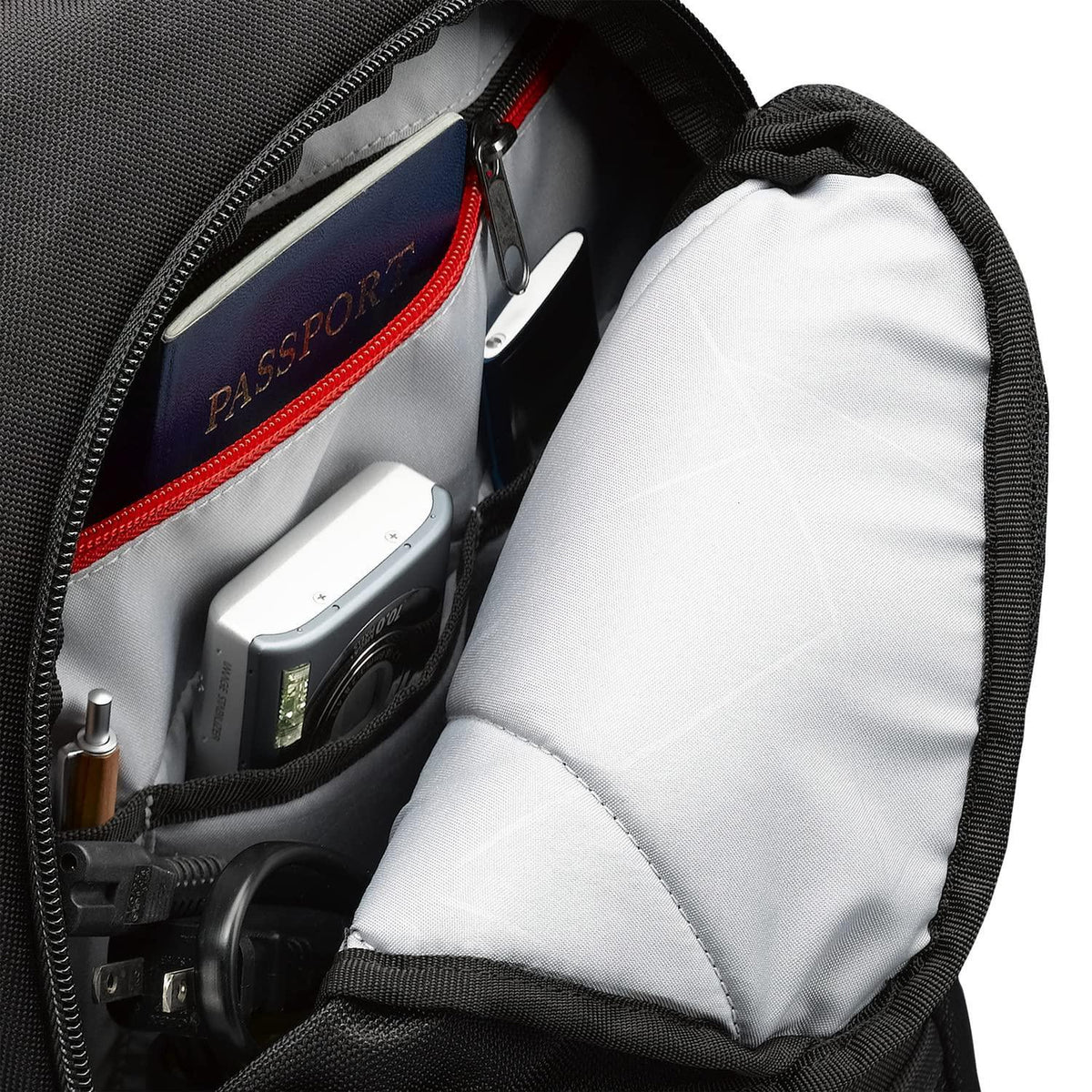 Case Logic Diamond Backpack, Fits Devices Up to 14.1", Polyester, 6.3 x 13.4 x 17.3, Black