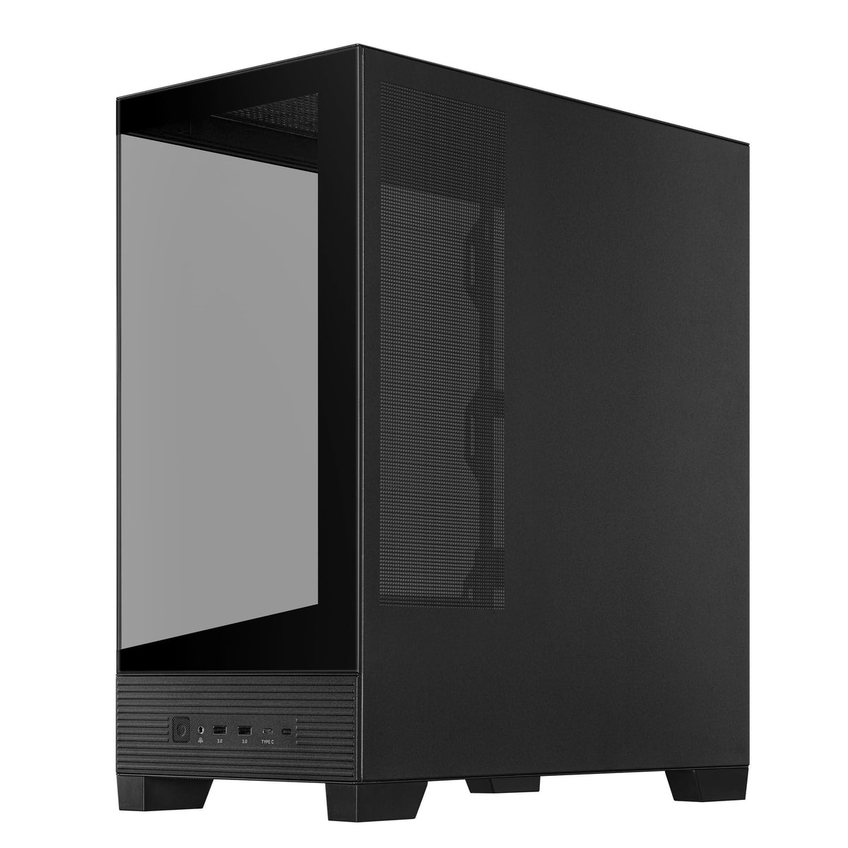 ASUS A31 Black ATX Mid-Tower Gaming Case, Dual-Sided Tempered Glass, Frameless Design, BTF Hidden Connectors, 360 AIO Support, 8° Angled Base, ARGB Ready, Optimized Airflow, Seamless Cable Management