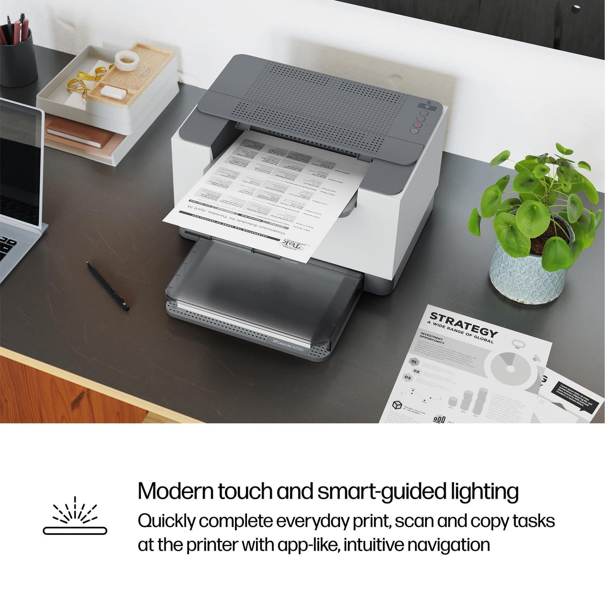 HP LaserJet M209dw Wireless Black & White Printer, Print Only, Fast speeds, Easy setup, Mobile printing,Best-for-small teams