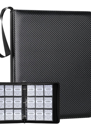 Card Binder – 720 Capacity, Zippered Trading Card Holder for MTG, Sports & Collectible Cards – Acid-Free, Durable & Travel-Friendly Storage (Black, 9 Pocket)