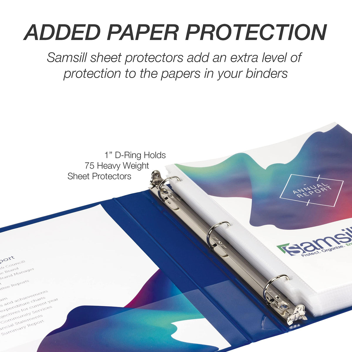 Samsill Durable 1 inch 3 Ring Binder, Made in USA, D Ring Binder, FSC 100% Recycled Chipboard, Fashion Assortment, 4 Pack