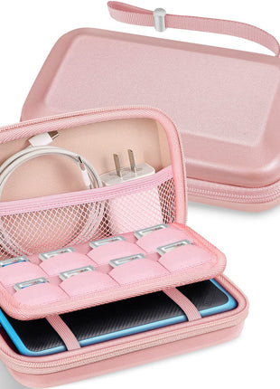 Fintie Carrying Case for Nintendo New 2DS XL LL/New 3DS / 2DS / 3DS XL LL, Protective Hard Shell Portable Travel Cover Pouch with Game Card Slots & Inner Pocket, Rose Gold