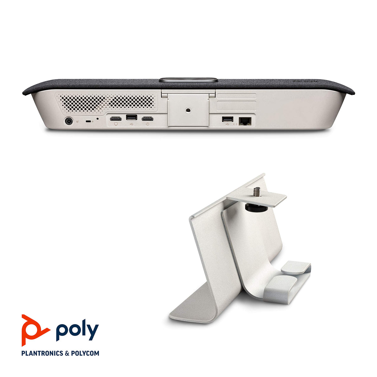 Poly - Studio X30 (Polycom) - 4K Video & Audio Bar - Conferencing System for Small Meeting Rooms - Works with Teams, Zoom & More