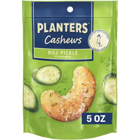 PLANTERS Dill Pickle Cashews, Plant Based Protein, 5 Oz (1 Ct)