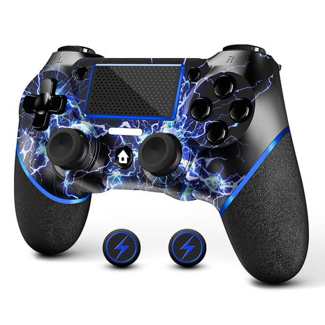 AceGamer 2 Pack for PS4 Controller, Hall Effect Joysticks & Programmable Back Buttons, Wireless Controller for PS4/Pro/Slim/PC, RGB Light/Turbo/Vibration/Motion/3.5mm Audio Jack!