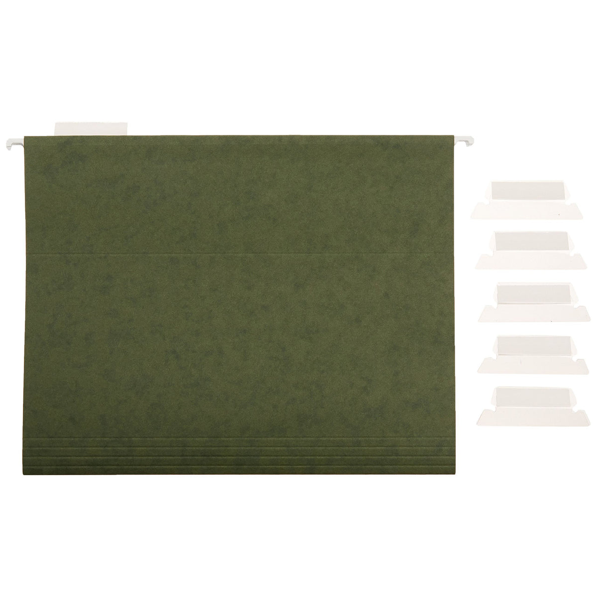 Amazon Basics Hanging Organizer File Folders for Efficient Filing, Sturdy, Adjustable Tabs, Letter Size, Pack of 25, Green