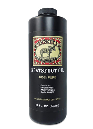 Bickmore 100% Pure Neatsfoot Oil 8 oz - Leather Conditioner and Wood Finish - Works Great on Leather Boots, Shoes, Baseball Gloves, Saddles, Harnesses & Other Horse Tack
